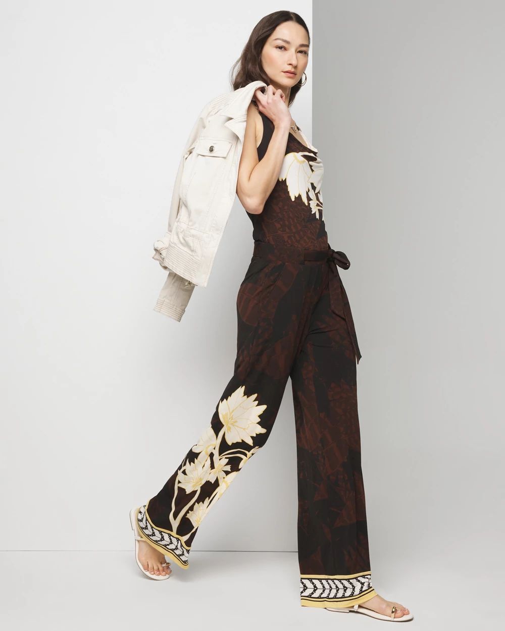 Matte Jersey Wide-Leg Embellished Hem Pant | White House Matte Jersey Wide-Leg Embellished Hem Pant | White House